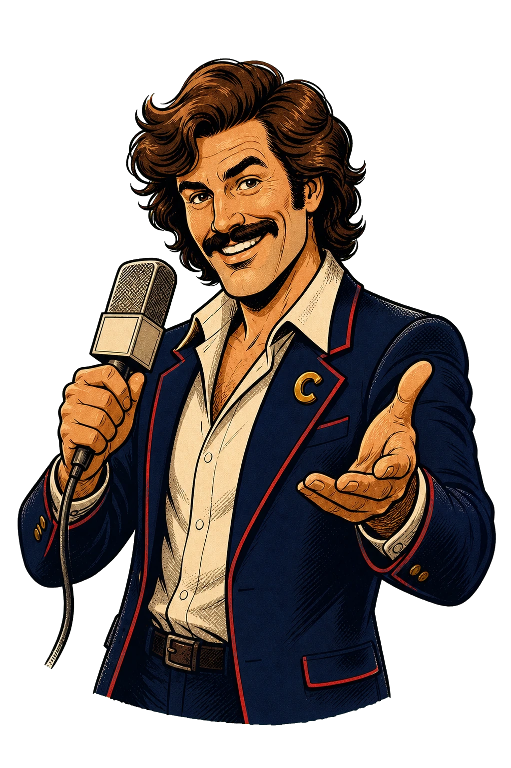 Chuck, the Beat Chuck host, holding a microphone
